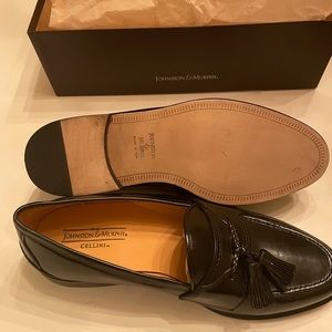 Johnston and Murphy Black Targa Cellini Mens Size 9 NWT Made in Italy